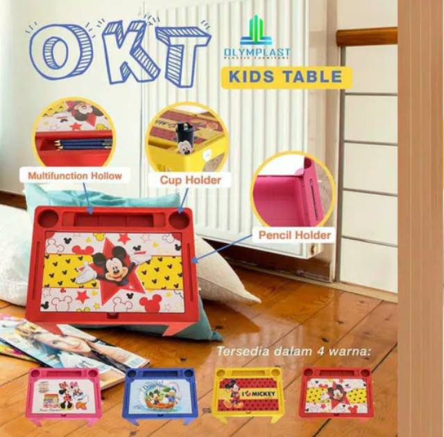 MEJA ANAK / MEJA BELAJAR / MEJA LACI / MEJA PLASTIK OKT KIDS TABLE