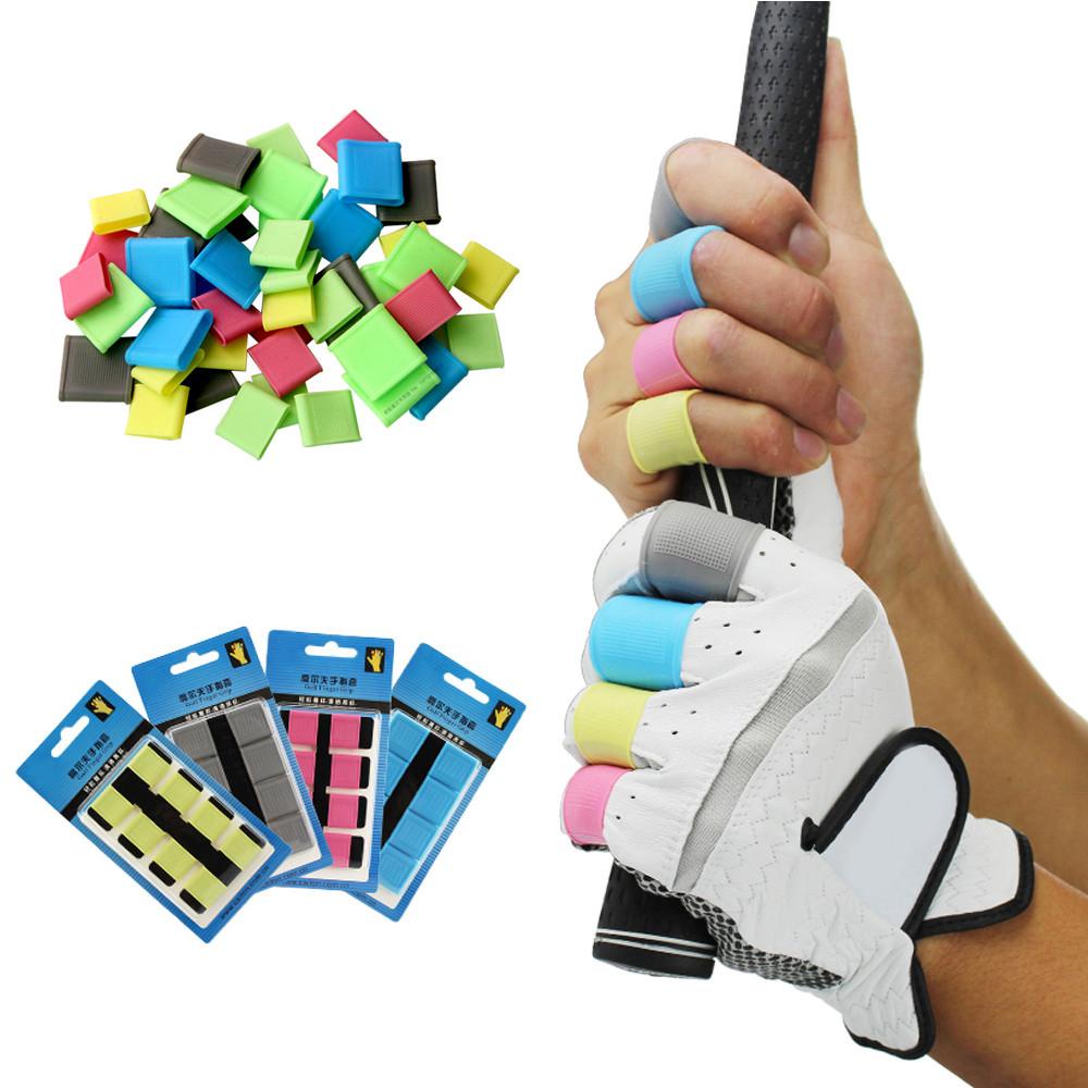 Lanfy Golf Finger Sleeve Aksesoris Golf Alat Bantu Latihan Golf Biru Abu Pink Silikon Anti-Slip Safety Pelindung Tangan