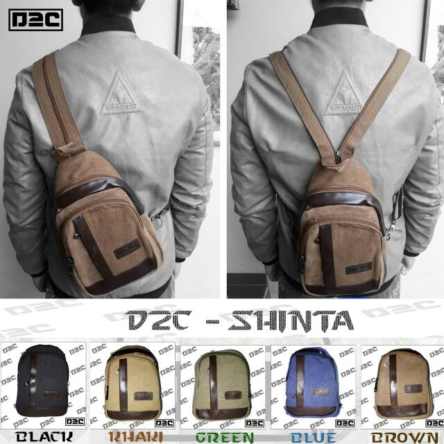 D2C tas branded Tas Merk Import Original Official Bag Man Canvas 2in1 Tas Selempang dan Tas punggung