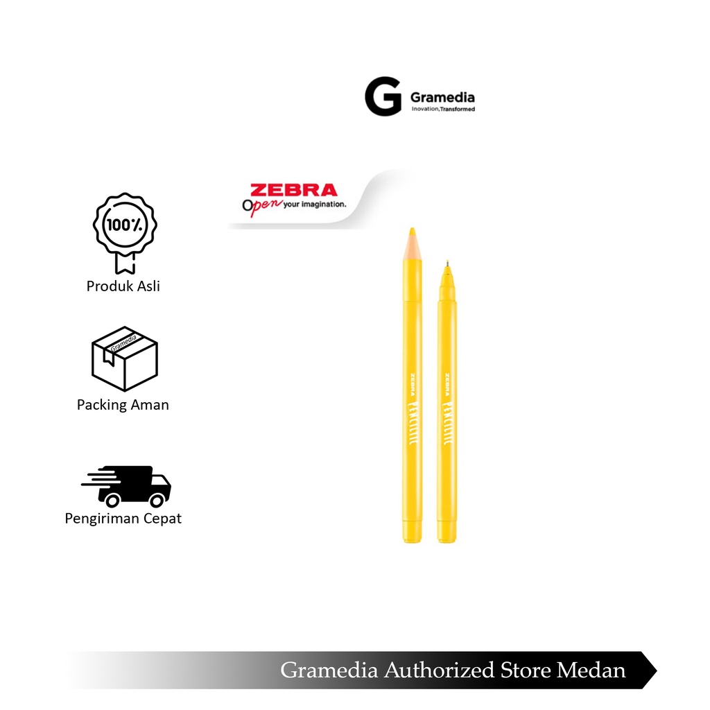

Gramedia Medan - ZEBRA PINCILTIC FINELINER YELLOW