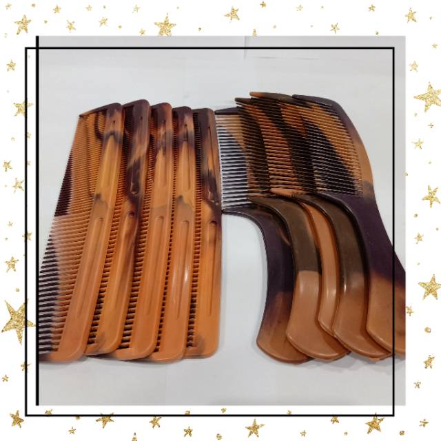 Sisir rambut coklat model golok model lurus jadoel sisir warna warni