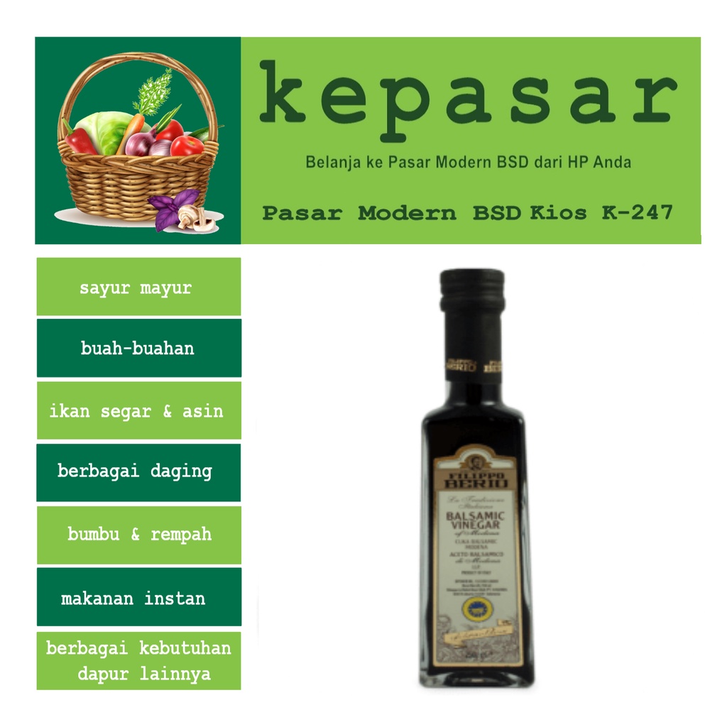 

Filippo Berio Balsamic Vinegar 250 mL