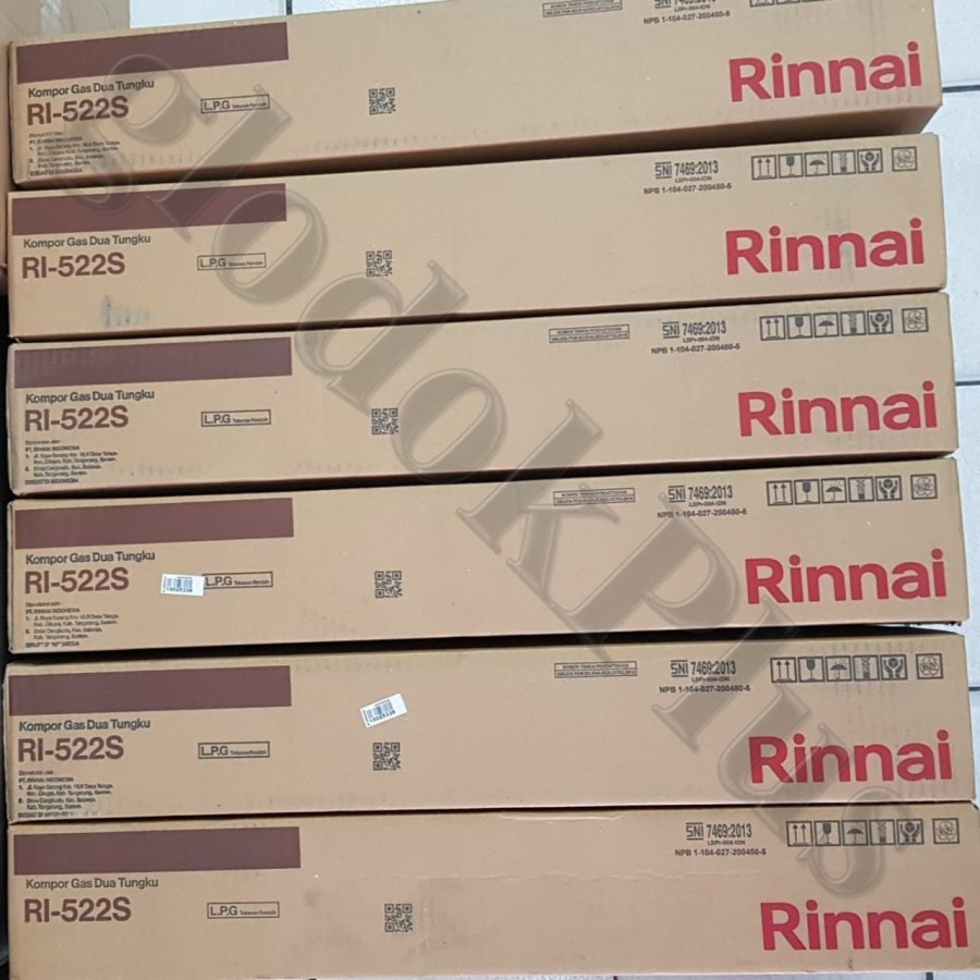 Rinnai RI-522S Kompor Gas 2 Tungku Teflon ri 522 s rinai ri522s garansi resmi