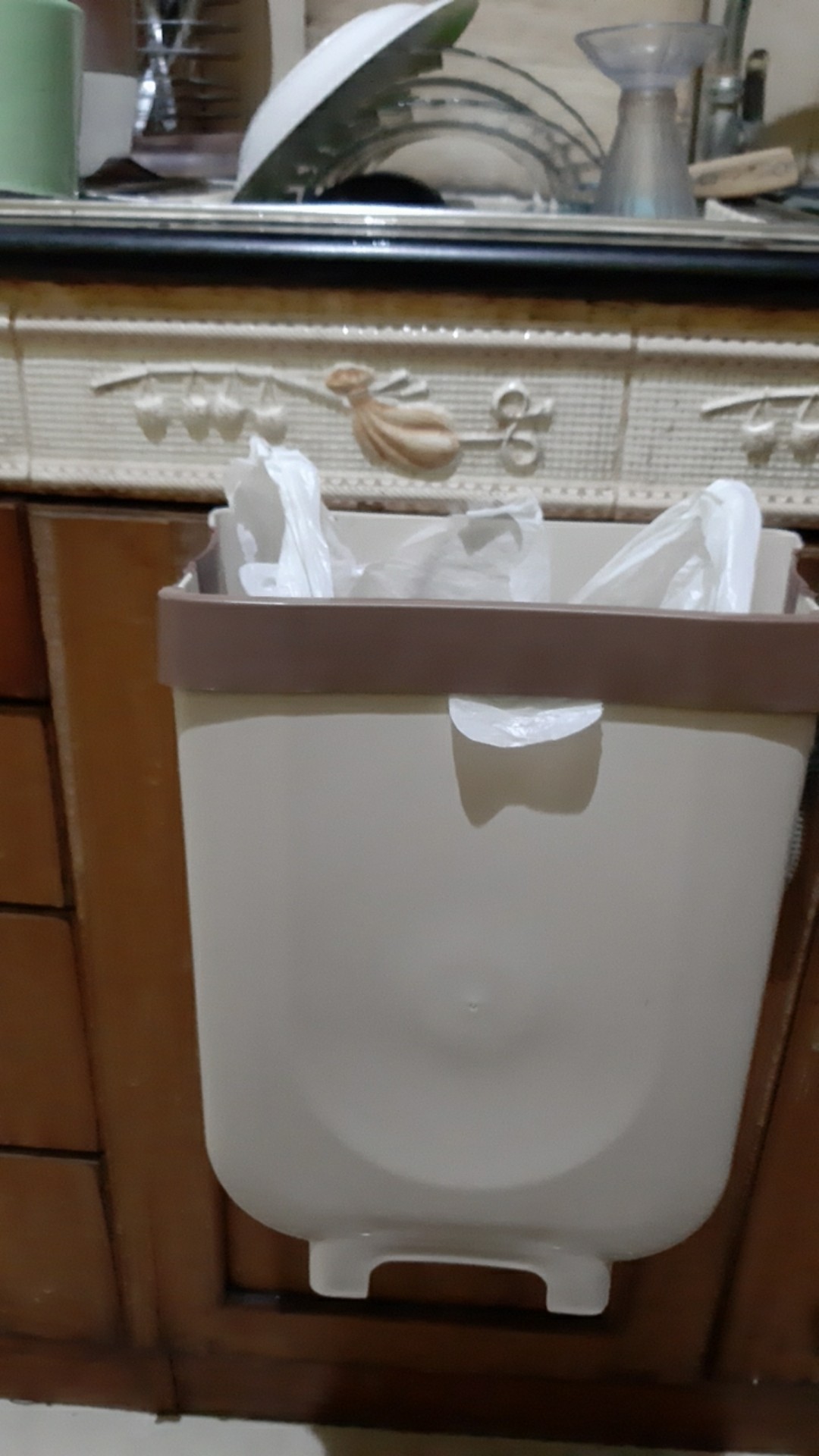 Foldable Tempat Sampah Tong Sampah Lipat Gantung Dapur Toilet