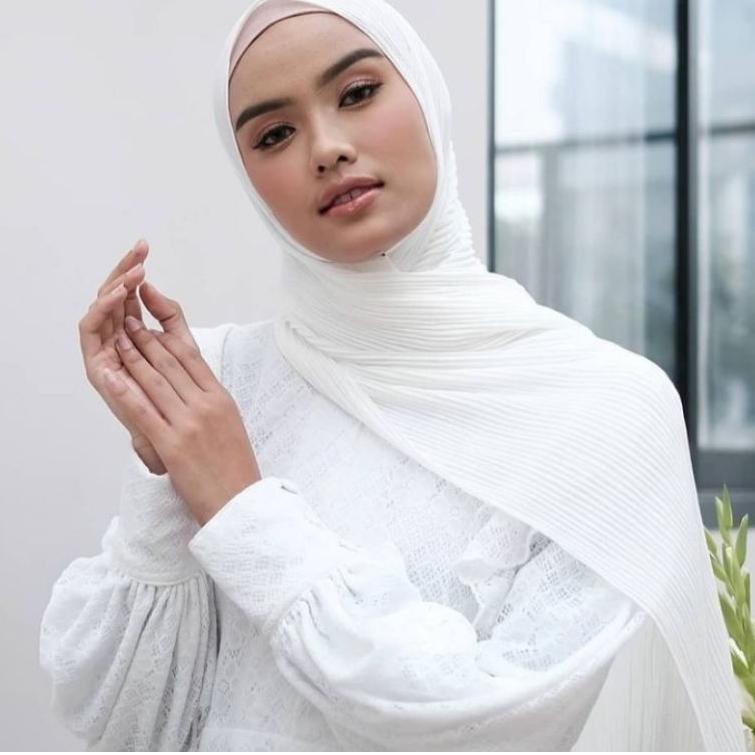 TERBARU  Krudung plisket pasmina hijap polos instan gas 