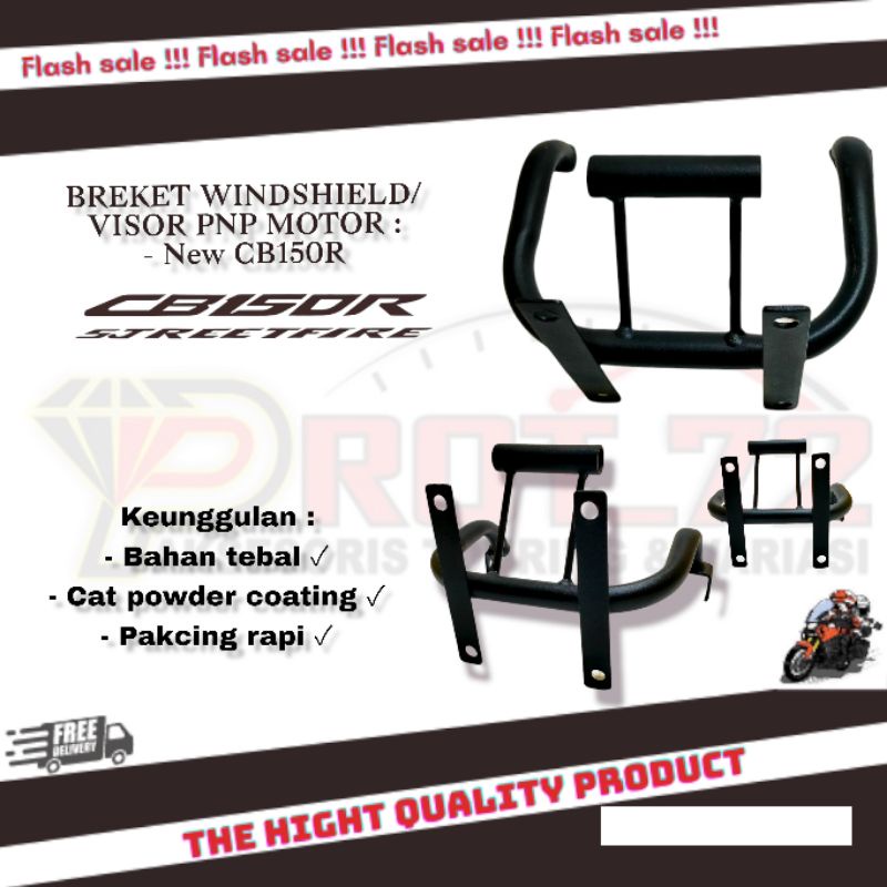 BREKET VISOR CB150R / BREKET WINDSHIELD NEW CB150R / BREKET VISOR OLD CB150R / AKSESORIS CB150R