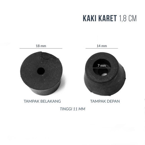 A177 Kaki Karet 1.8 cm (PVC) untuk Salon Speaker Box Power Amplifier