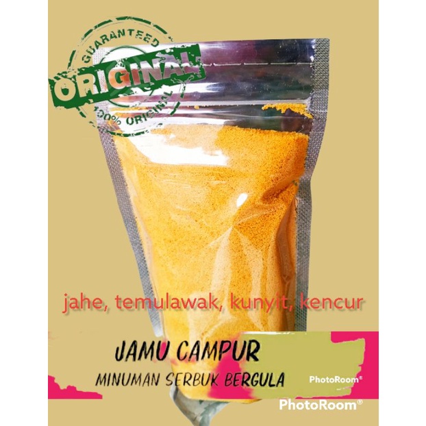 

Jamu Campur (Temulawak Jahe Kencur Dan Kunyit) Instan Tanpa Ampas 200 Gram