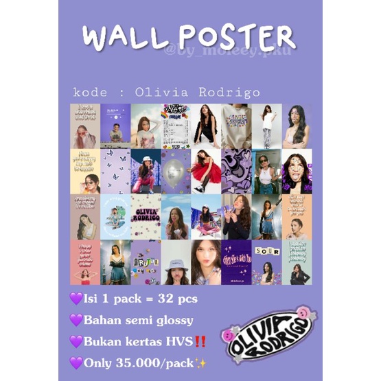 POSTER OLIVIA RODRIGO / POSTER DINDING / OLIVIA RODRIGO / SOUR ALBUM