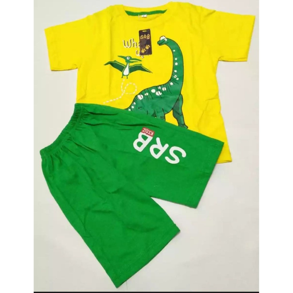 STELAN KAOS DINO ANAK SETELAN BUBU ANAK SETELAN ANAK BAJU ANAK 1-5 TAHUN SETELAN BUBU ANAK MOTIF DINO