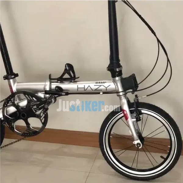 Camp HAZY Frame Logo Sticker, Sticker Sepeda Lipat Hazy