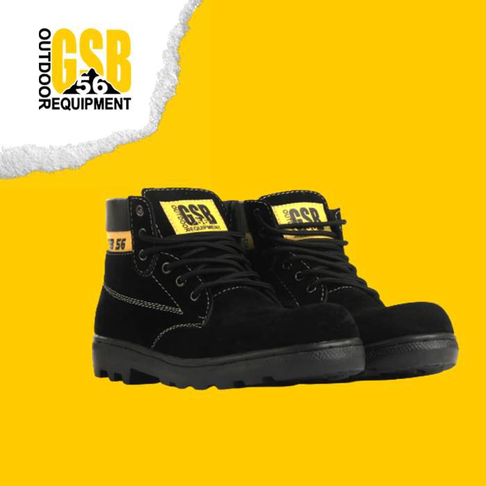 Sepatu Safety Boots Pria GSB-56 Original Barker - Coffee