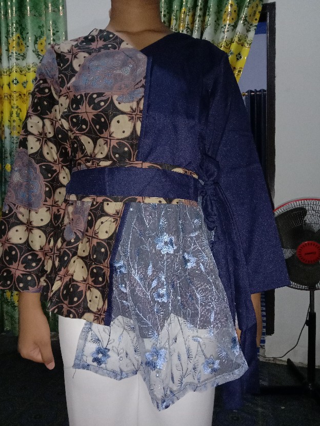 Tey-17 Batik Wanita Asj Sa Hrb026 Kenongo Kemeja Tosca Pendek