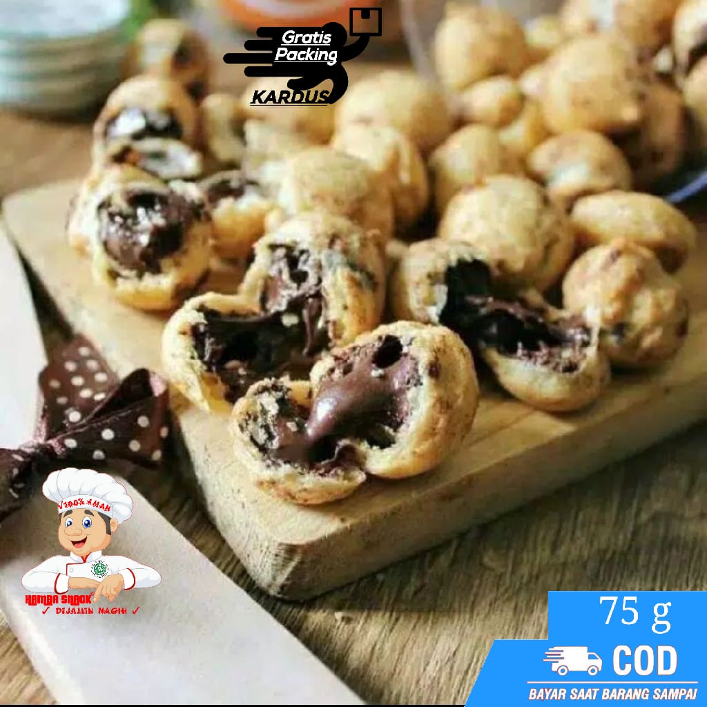 

KUE SUS COKLAT 75g cemilan sehat snack kiloan jajanan jadul makanan ringan jajanan murah