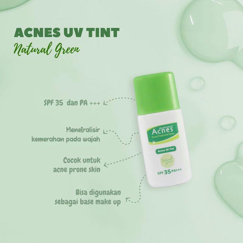 BPOM ACNES UV TINT NATURAL GREEN SPF 35 PA+++ 30GR / ACNES UV TINT / SYE