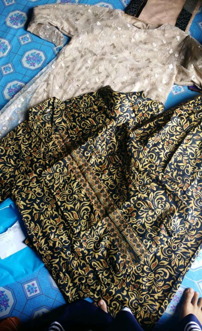 [ori - 4 Varian Warna -] Wou Batik Couple Amalia Batik Couple Kebaya Modern Batik - Bg032