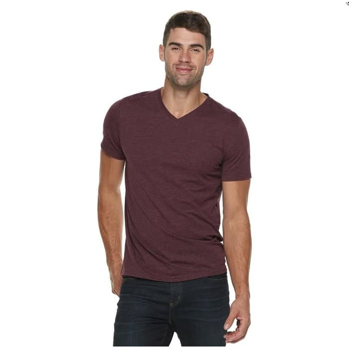 NEW FB APT BASIC VNCEK TSHIRT ORIGINAL - KAOS PRIA V-NECK JUMBO SIZE BRANDED