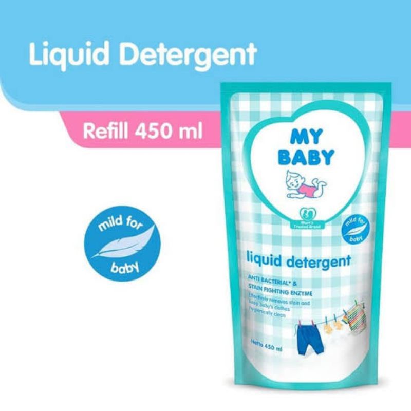 My Baby Liquid Detergent Refill 450ml - Mybaby Sabun Cuci Baju Bayi - Sabun Cuci Pakaian Baby