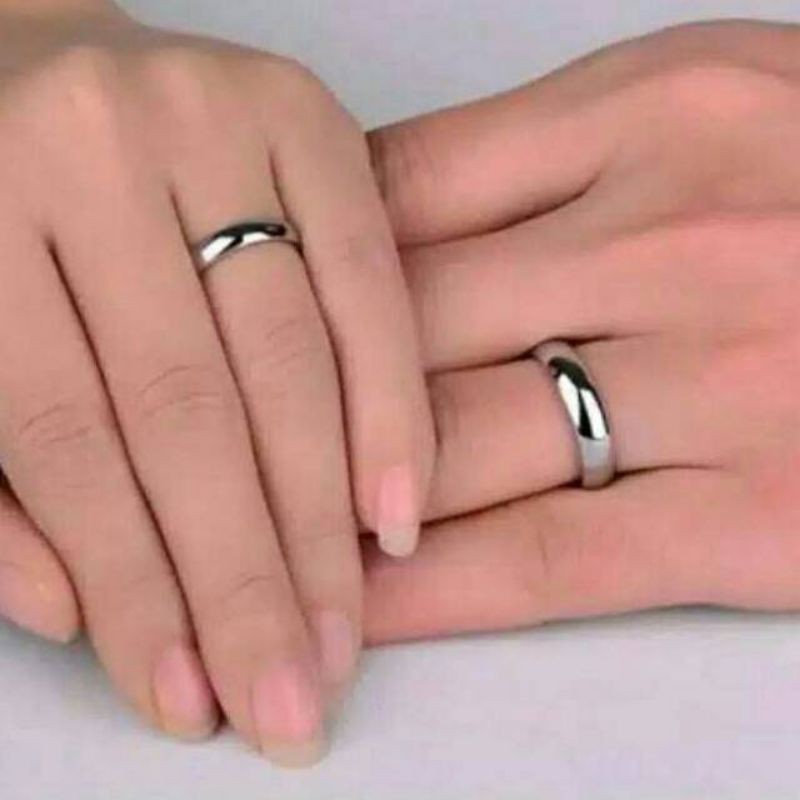 cincin titanium pria wanita cincin polos