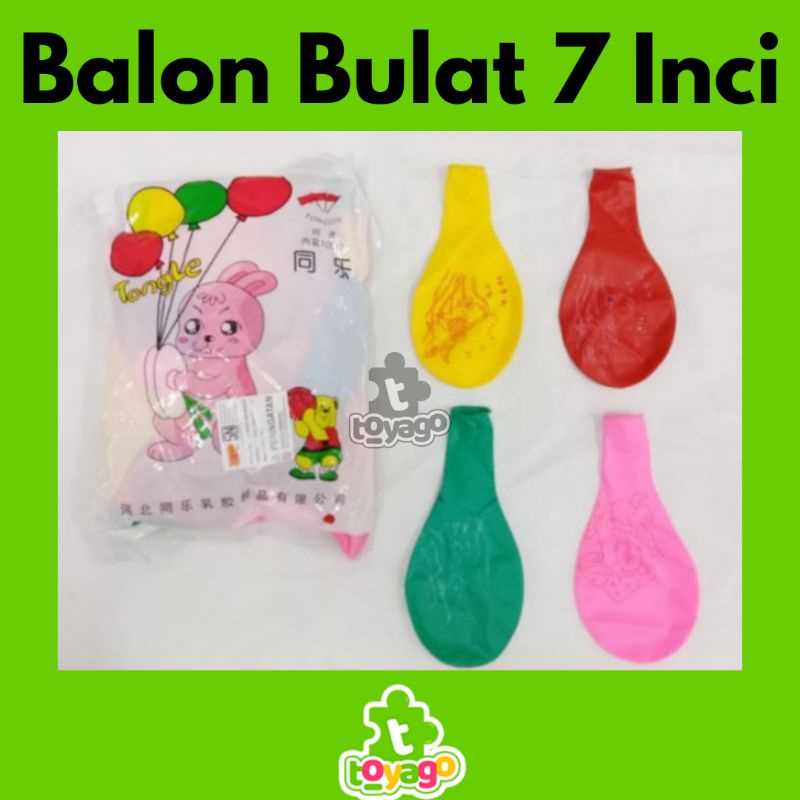 Balon Bulat no 7 inch isi +-100 pcs Grosir
