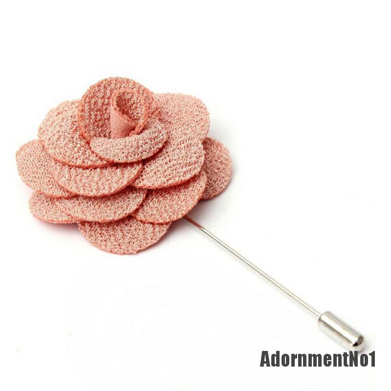 (Adornmentno1) 1pc Bros Pin Handmade Bentuk Bunga Untuk Pria