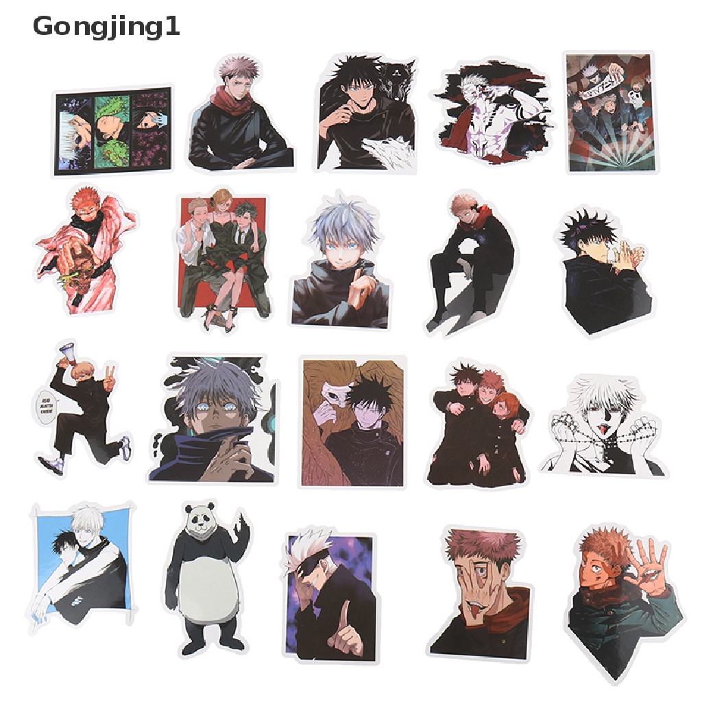 Gongjing1 50pcs Stiker Anime Jujutsu Kaisen Untuk Laptop / Koper