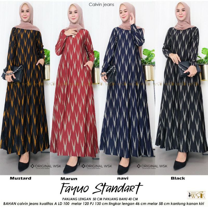FAYUO GAMIS CALVIN JEANS DRESS GAMIS MUSLIM CALVIN JEANS