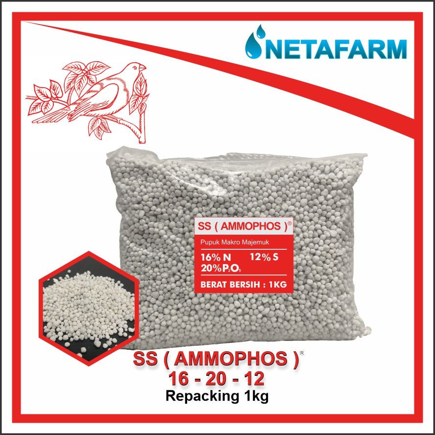 Pupuk MEROKE SS AMMOPHOS 16 20 12 Kemasan 1 kg ( Repacking )