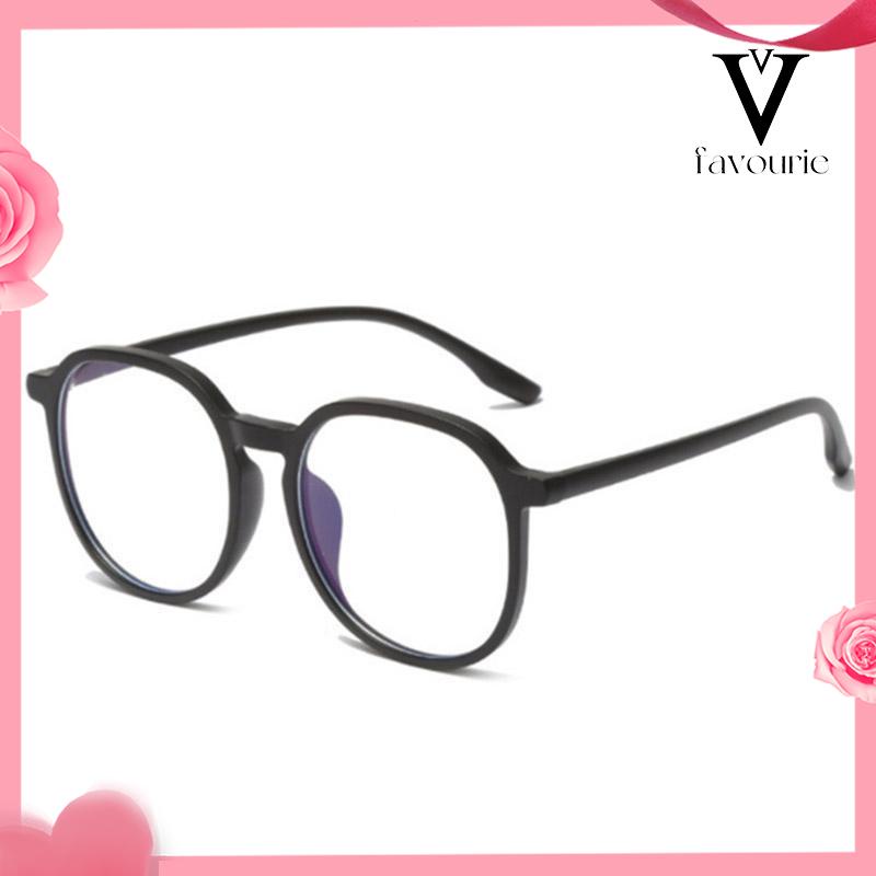 [COD]Gradien Pink Blush Glasses Perempuan Anti-biru Warna Cahaya Mengubah Kacamata Bingkai Besar-FA