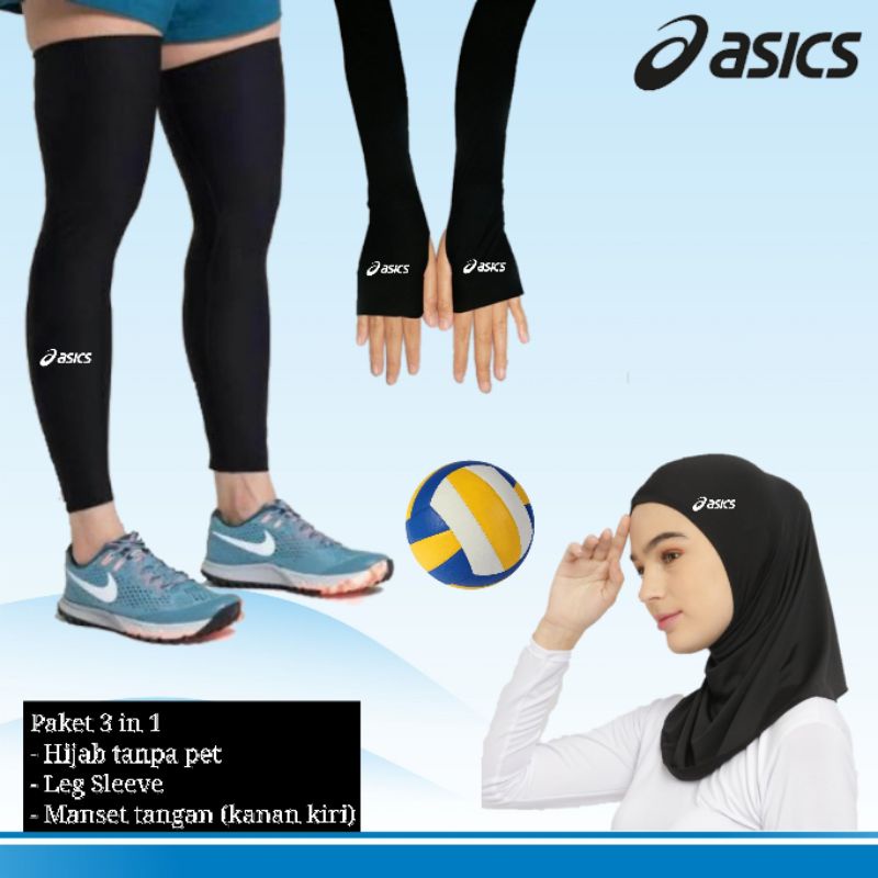 LENGKAP Jilbab voli kerudung senam hijab voli dekker voli hand Sleeve