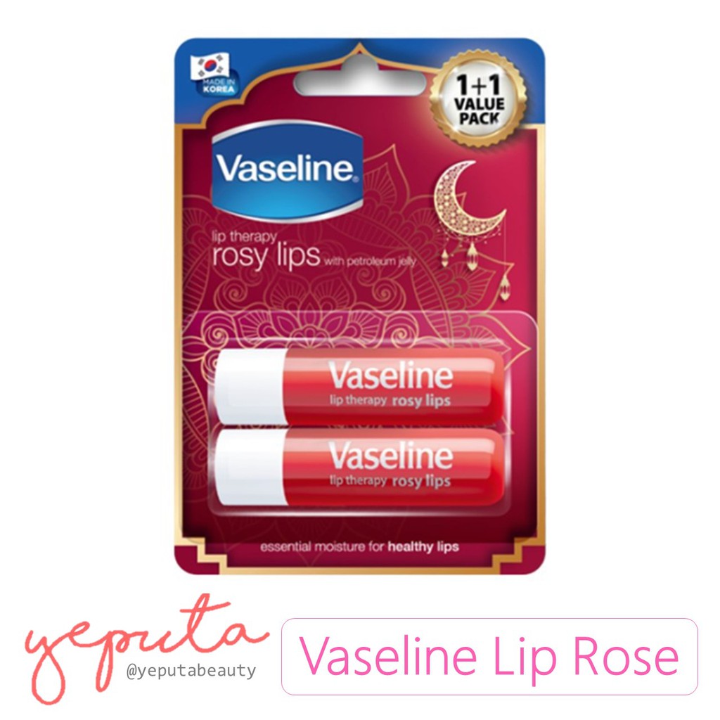 Vaseline Lip Therapy Rosy Lips Twin Pack (Made in Korea)