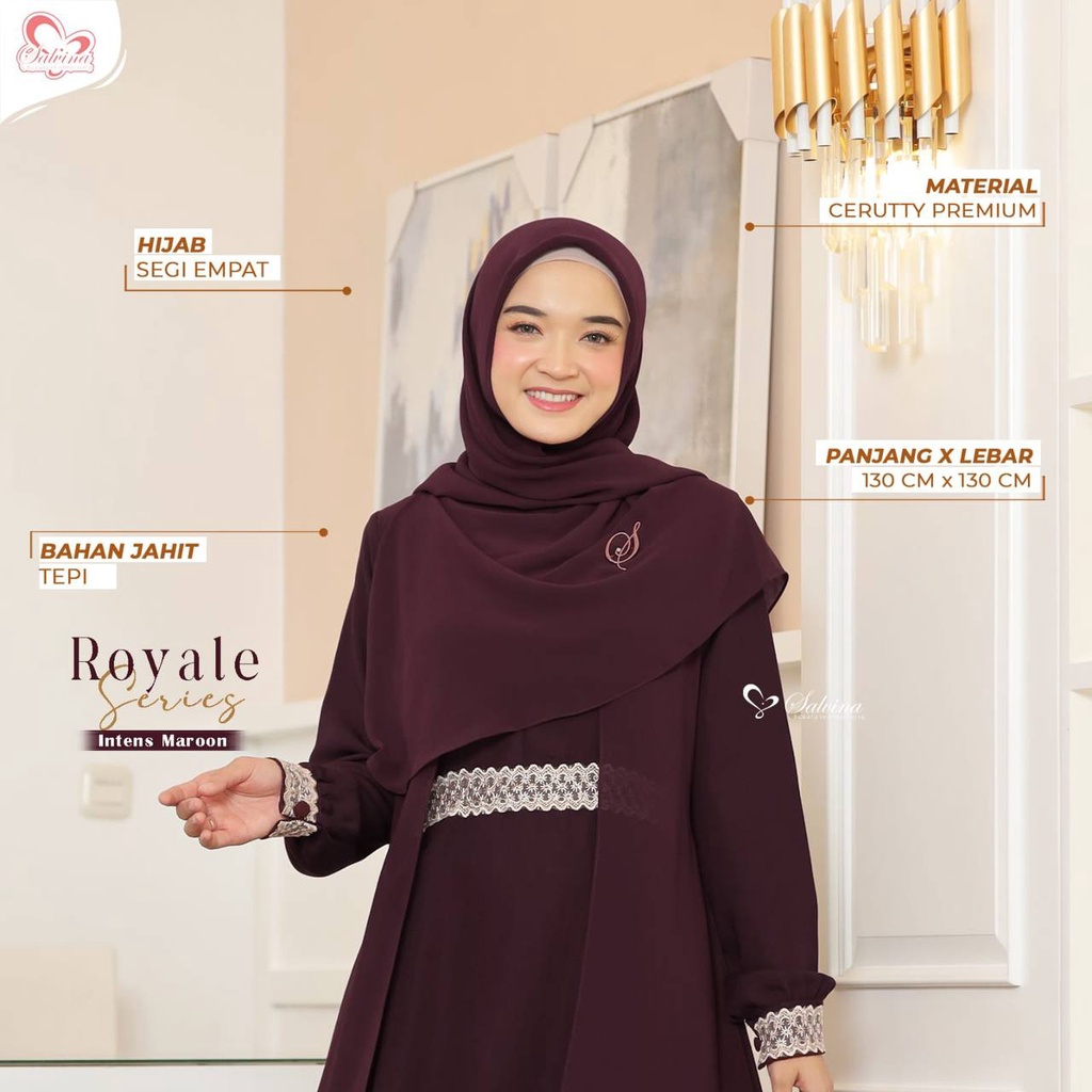 Salvina Hijab Dress New Royale Series Quality Gamis Premium Syari'i - Gamis