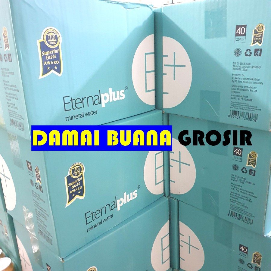 

Air Mineral Eternal Plus E+ 250ml (1 Karton = 40 Botol)