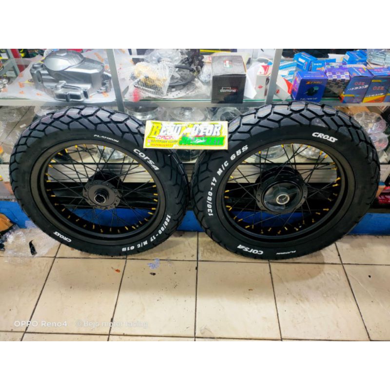 PAKET BAN JAPSTYLE CORSA PLATINUM TAPAK LEBAR BUAT TIGER REVO MEGA PRO VERZA SCORPIO THUNDER VIXION 