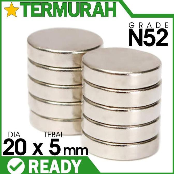 

Strong Magnet Neodymium 20x5 mm Koin Bulat Putih Silver GROSIR MURAH Alfredo87 Buru Order