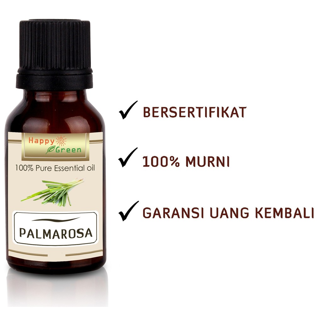 Happy Green Palmarosa Essential Oil - Minyak Palmarosa Bahan Dasar Toner Kulit