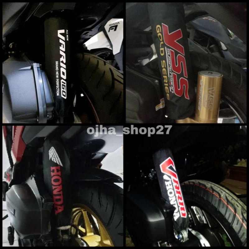 sarung shock breaker / cover shock breaker belakang motor Vario 160