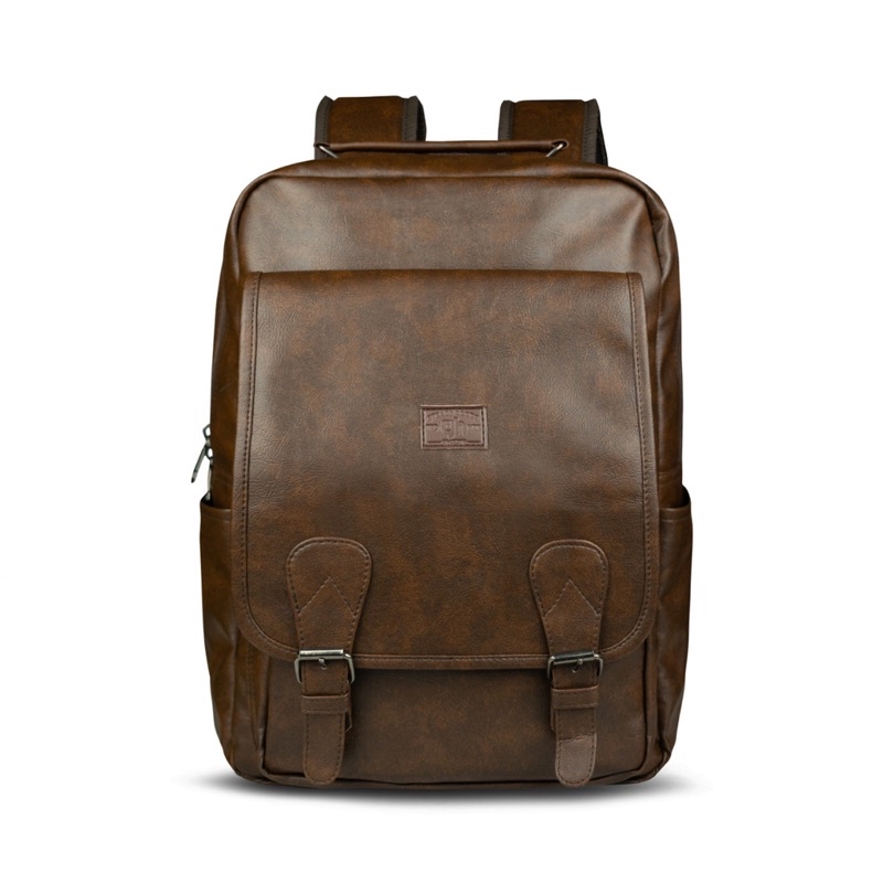 GHbag Klub New Arrival - Tas Ransel Kulit LISBON Backpack 15 inch - Tas Pria Tas Wanita Daypack