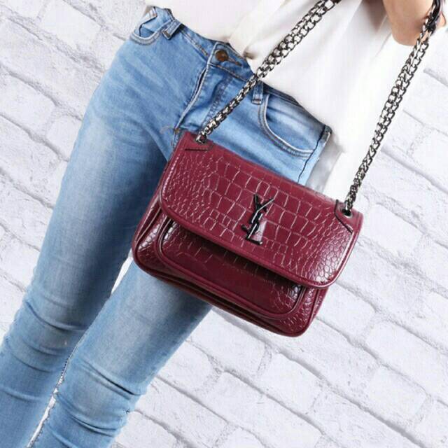 Bestseller  Shoulderbag Saint Laurent YSL Croco Niki 0628