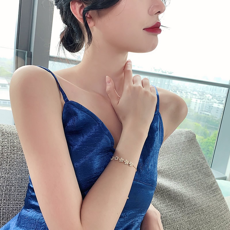 AZ105 [COD] Gelang Tangan Rantai Simple Mewah Ala Korea Untuk Wanita / Pelajar