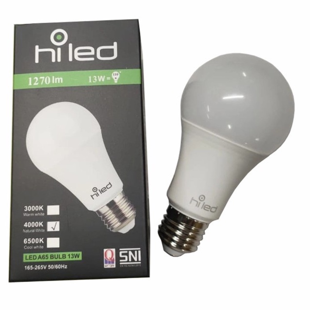 Lampu Bohlam LED Hiled Bulb 13W 13 Watt Natural White 4000K E27 1270lm