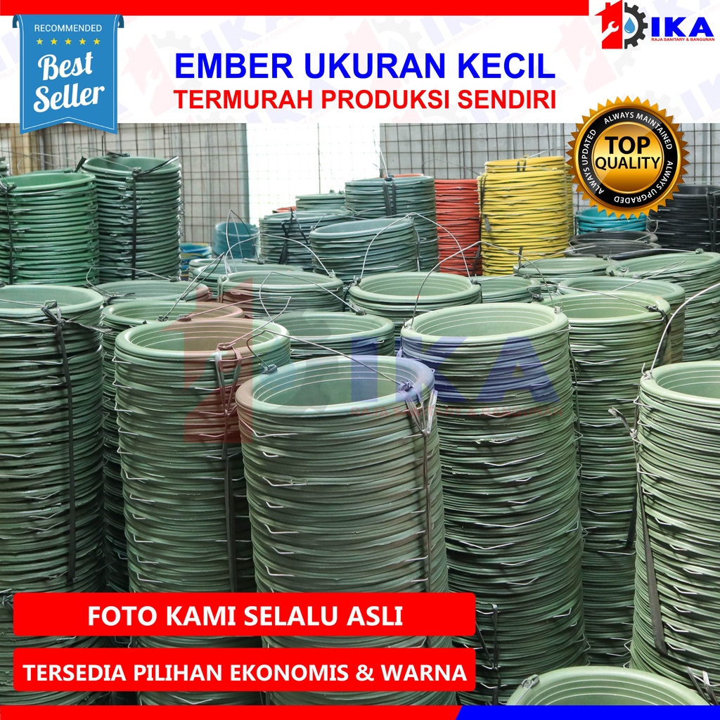 Ember Plastik Hijau | Ember Cor Anti Pecah | Ember Bangunan KECIL - HARGA PABRIK DIJAMIN PALING MURAH