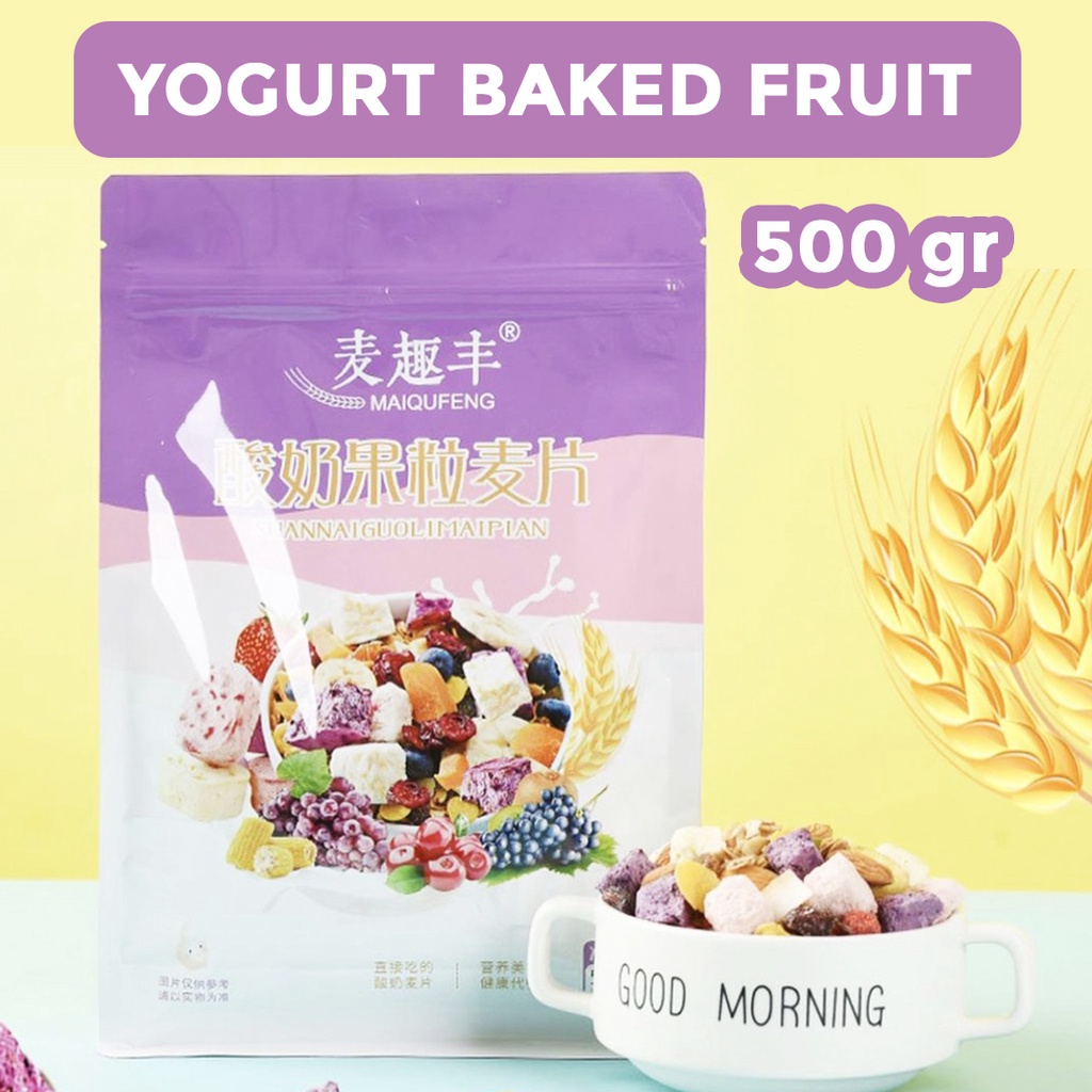 Yogurt Oatmeal Sereal Granola Maiqufeng Mai qu feng Sarapan Sehat