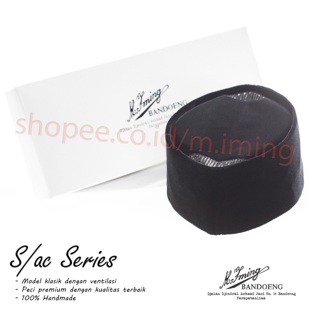 M IMING BANDOENG Peci Hitam Seri S AC