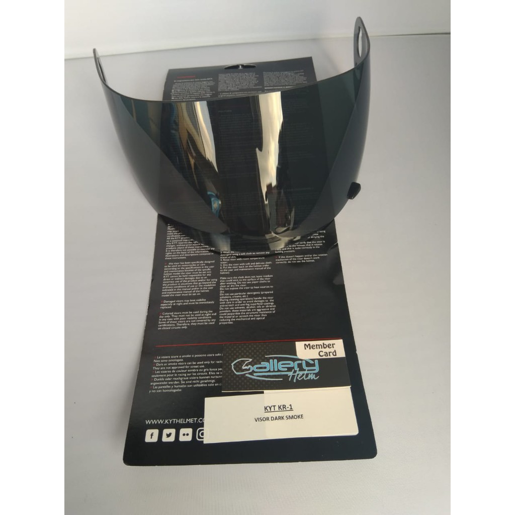 KYT KR 1 Sparepart - Visor Dark Smoke Rancing Tear Of Lock Ready