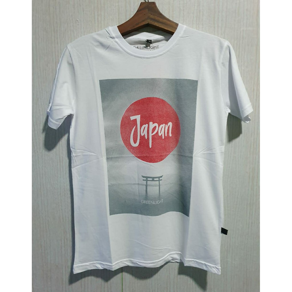 Tshirt Distro  Kaos  Distro  Greenlight Putih Japan Shopee 