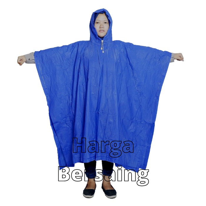 Jas Hujan Model Poncho Kalong Lebar Gajah MEDIUM 210 - Raincoat Mantel Hujan Ponco Kalong Kelelawar Lebar Murah Laku