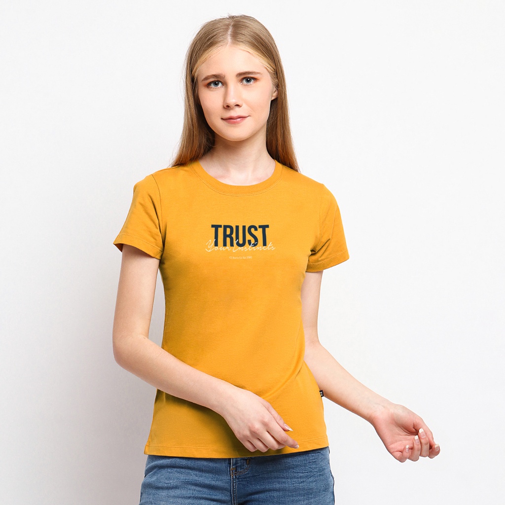 C2 Orynko Yellow T-Shirt Wanita