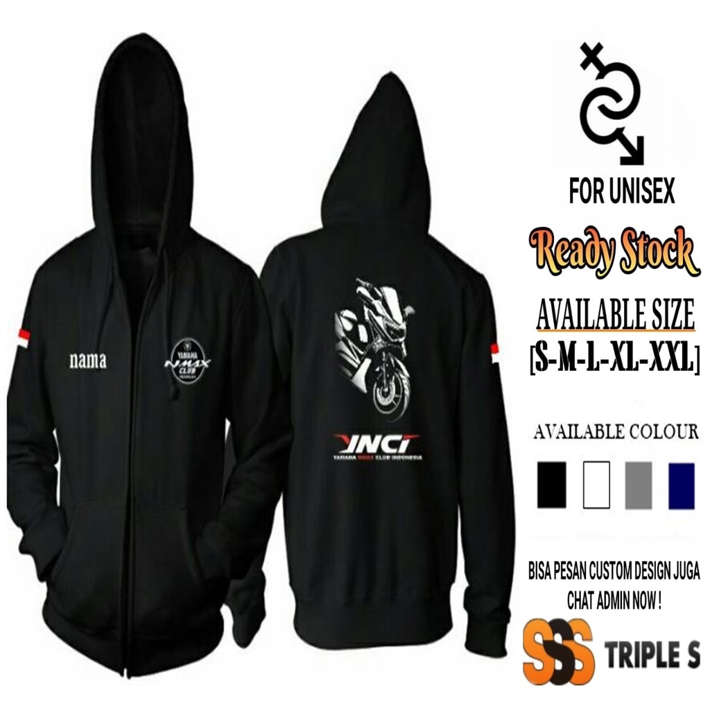 JAKET RESLETING YNCI YAMAHA NMAX CLUB INDONESIA - NAMA BISA REQUEST
