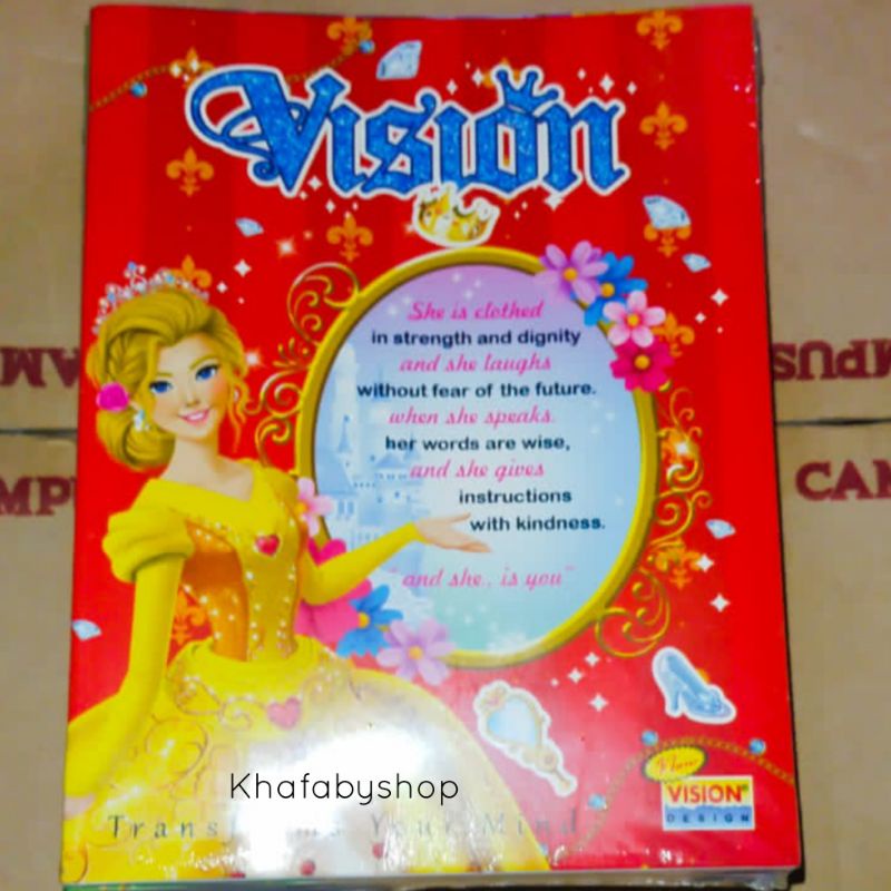 

Buku Tulis Vision 58 Lembar / Buku Tulis Sekolah Karakter / Buku Kartun